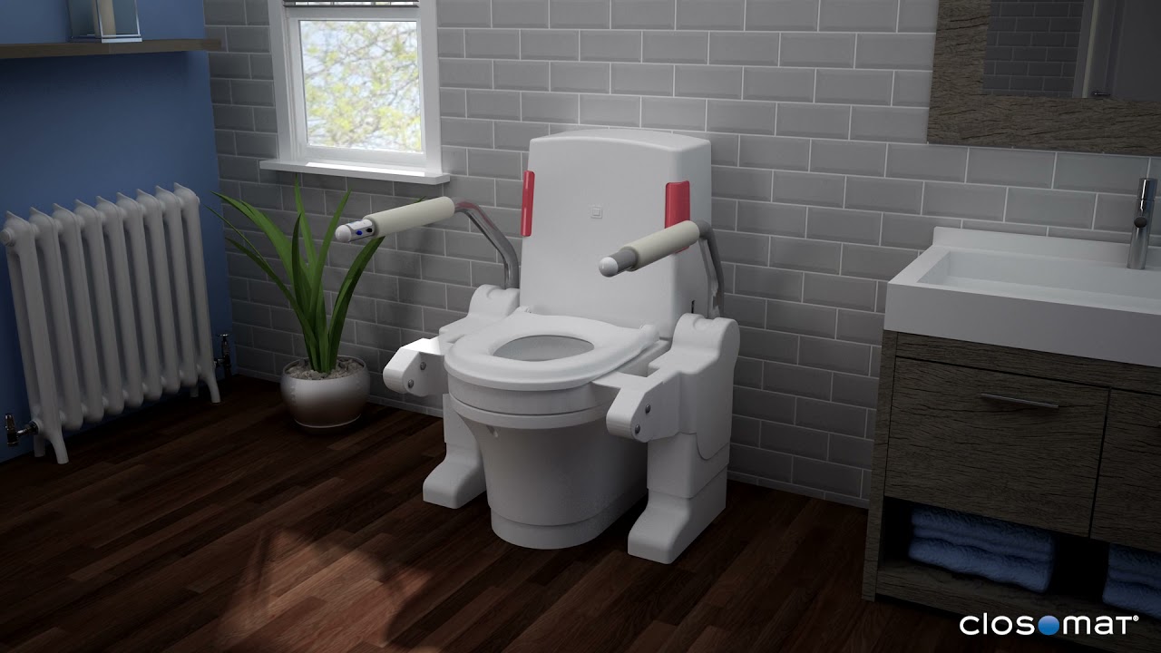A Tilting Aerolet Toilet Lift Animation working in conjunction with a Closomat Palma Vita Toilet