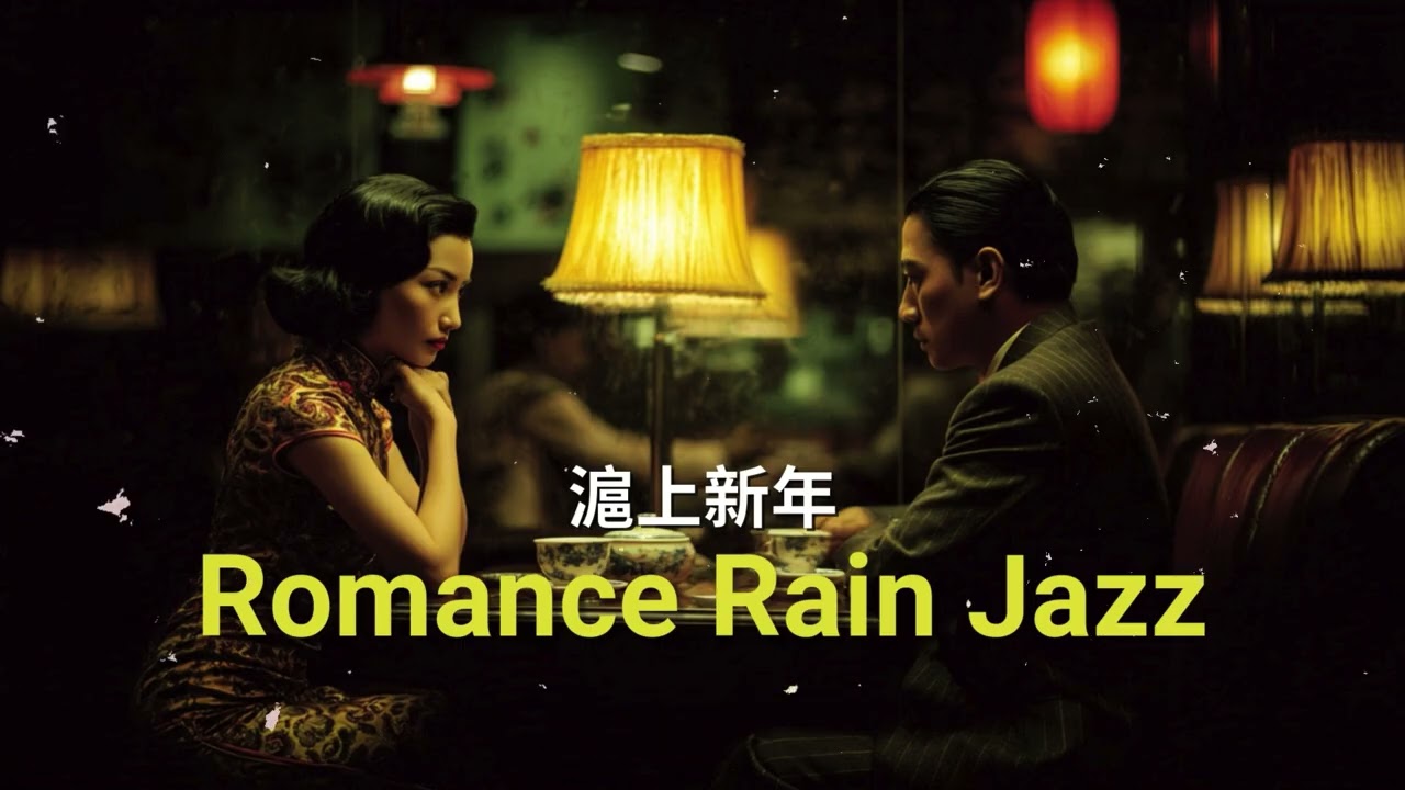 [Lyrics/Eng] 上海雨中夜曲留声机 | 1920年代浪漫爵士与灯光 | Oldies Jazz, Shanghai Night Rain