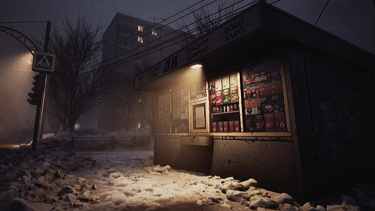 A Winter Night Shift at the Kiosk..