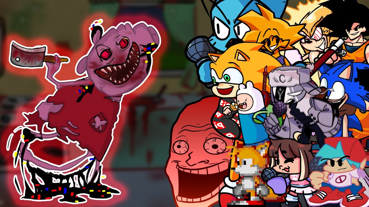 FNF Vs Cannival Horror - But Different Characters Sing It🎵 Everyone 
