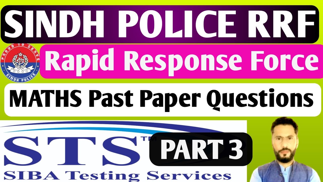 🔥 Sindh Police RRF Maths | ✅ Most Repeated Questions | ✍️ STS Written Test 2025