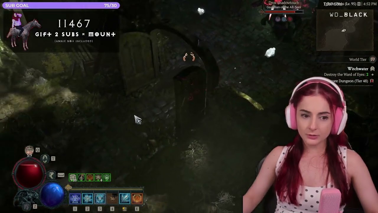 AnnieFuchsia ALMOST DIES with LVL 100 on HC - Daily Diablo 4 Clips, Guides, Funny Moments, RIPs