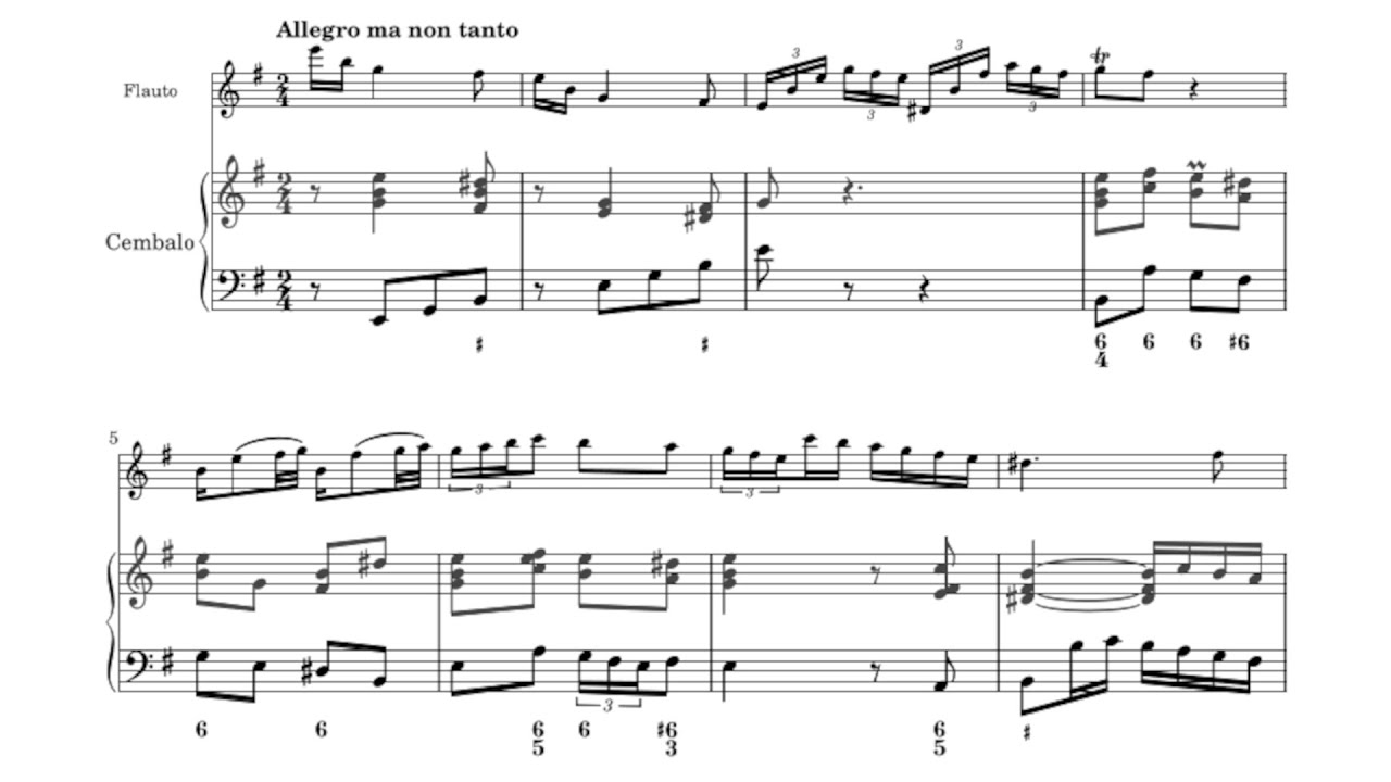 Wilhelm Friedemann Bach Sonata in e-minor for flute and basso continuo