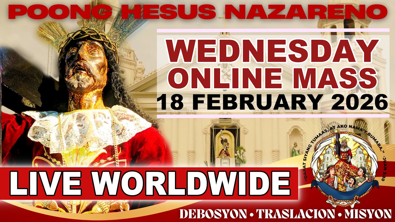 Quiapo Church Filipino Live Mass Today • 18 February 2026 • WEDNESDAY