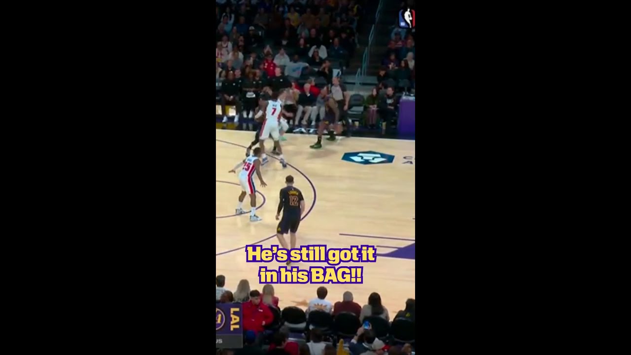 LeBron James still getting crafty with it with smooth 3-pointer!