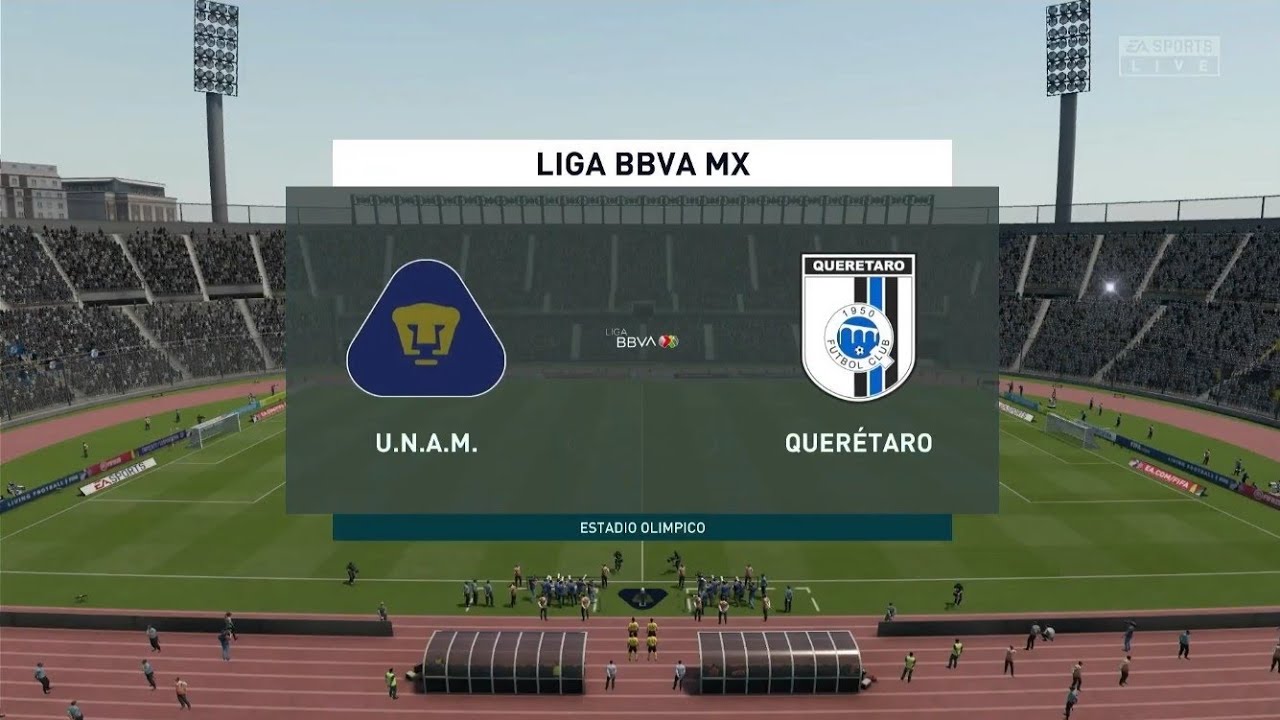 PUMAS VS QUERETARO/ FIFA 20 PARTIDO SIMULADO/ (CPU VS CPU)