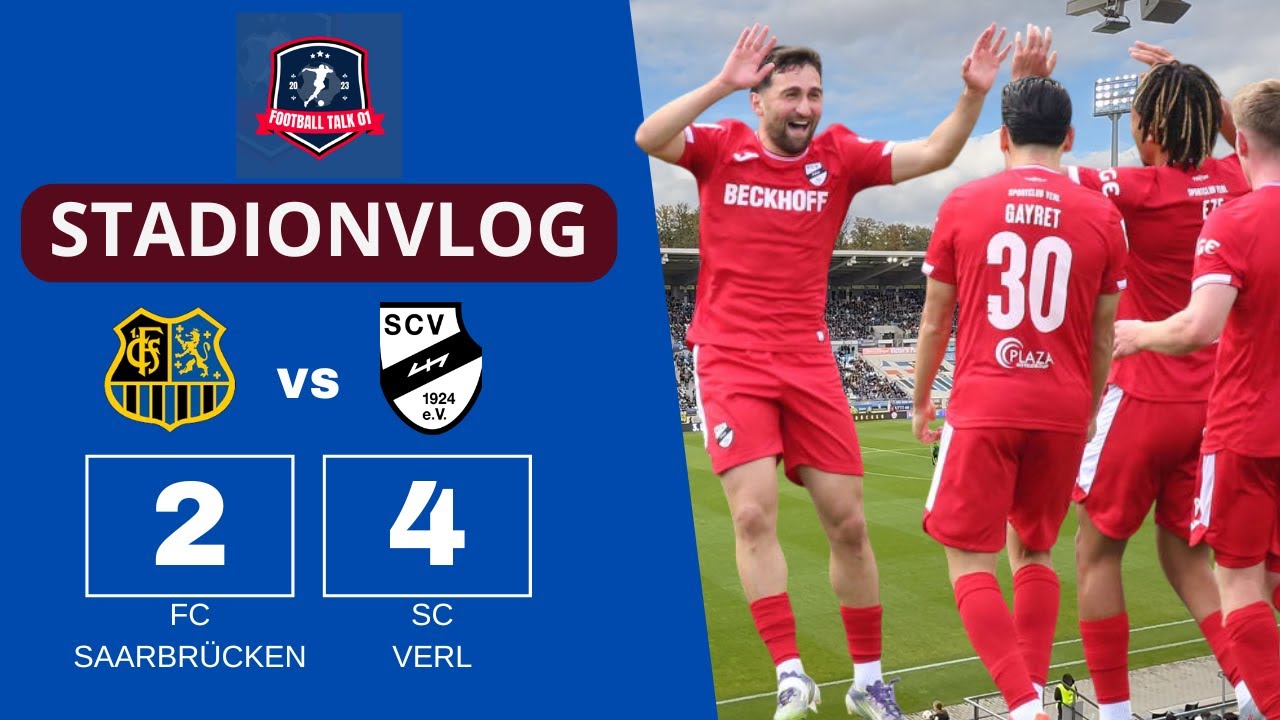 FC Saarbrücken vs. SC Verl - Stadionvlog⚽| VERL GEWËNNT & Berkan Taz an Topform🔥| Footballtalk01