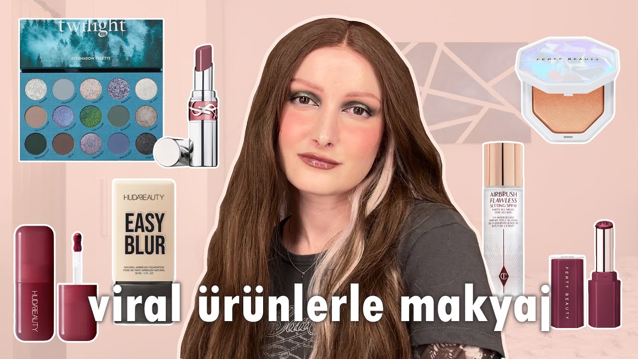 yeni viral ürünleri deniyorum | charlotte tilbury, ysl, huda beauty...