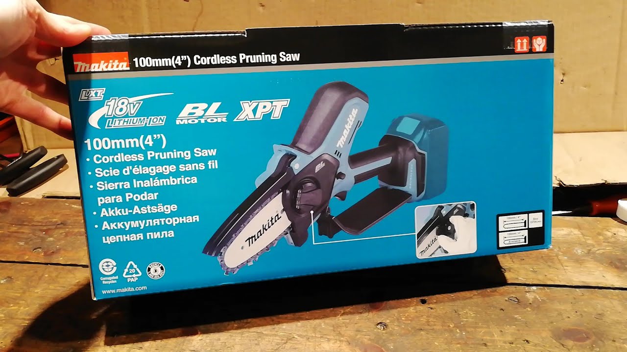 Распаковка и сборка садовой пилы Makita DUC101Z 18 В