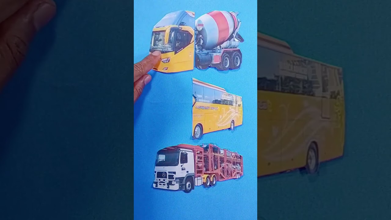TRUCK MIXER, BUS DAN TRUCK TRAILER #shorts