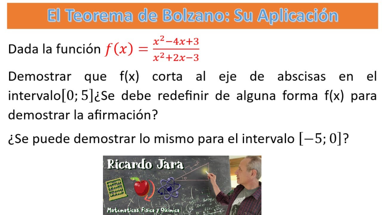 Aplicación del Teorema de Bolzano