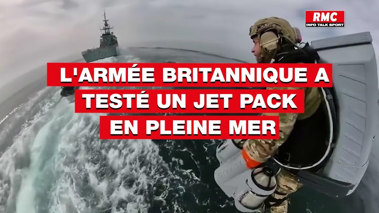 L'arm&eacute;e britannique a pu tester un impressionnant jet pack en pleine mer