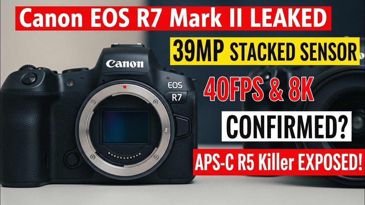 Canon EOS R7 Mark II LEAKED – 39MP STACKED Sensor, 40FPS & 8K CONFIRMED? APS-C R5 Killer EXPOSED!