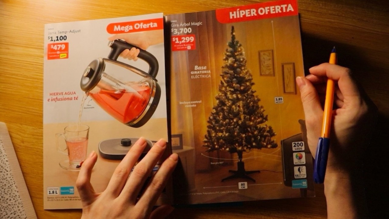 ASMR | hojeando un catálogo y ofertas (susurro)