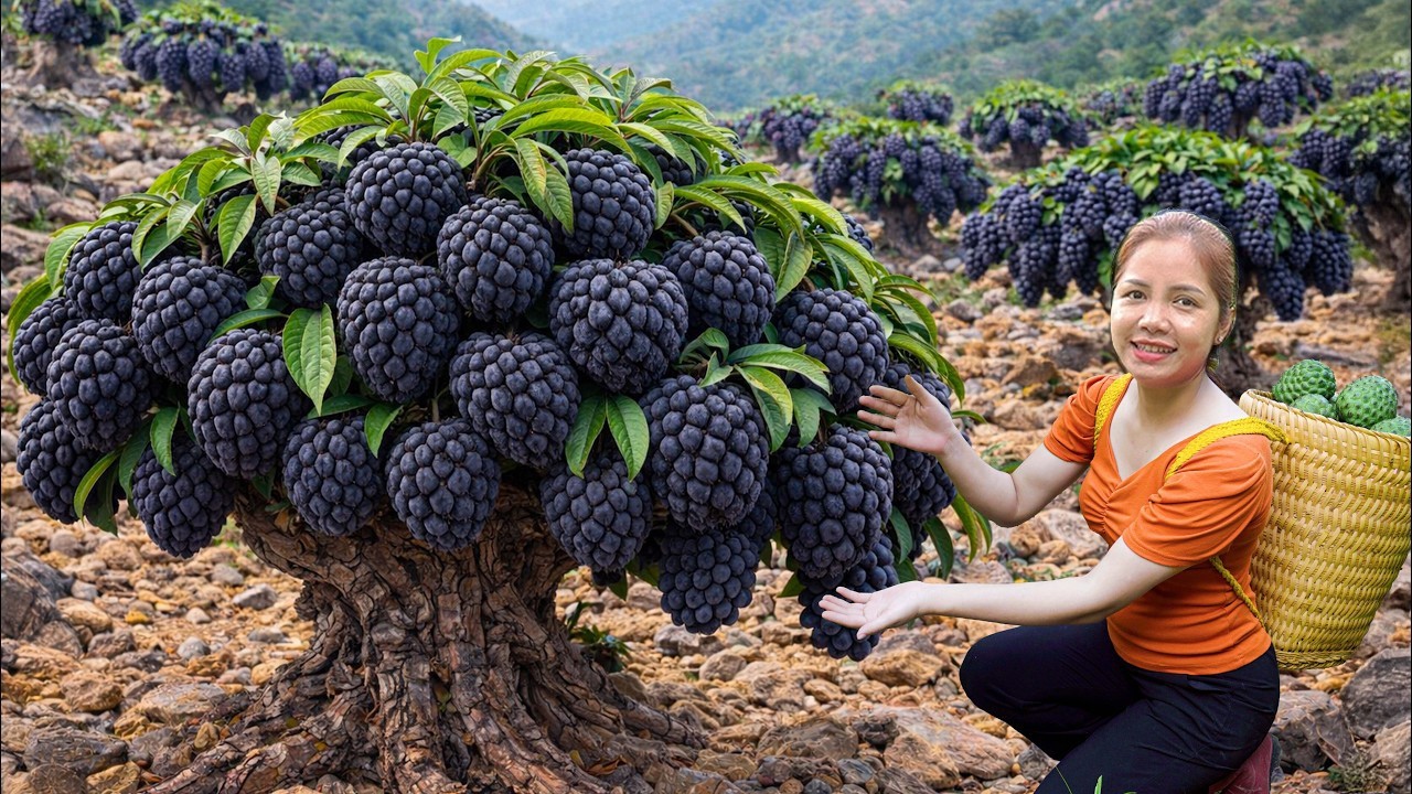 Harvesting Wild Purple Pineapples on Countryside Hill Goes To Market Sell, Planting New Onion Garden