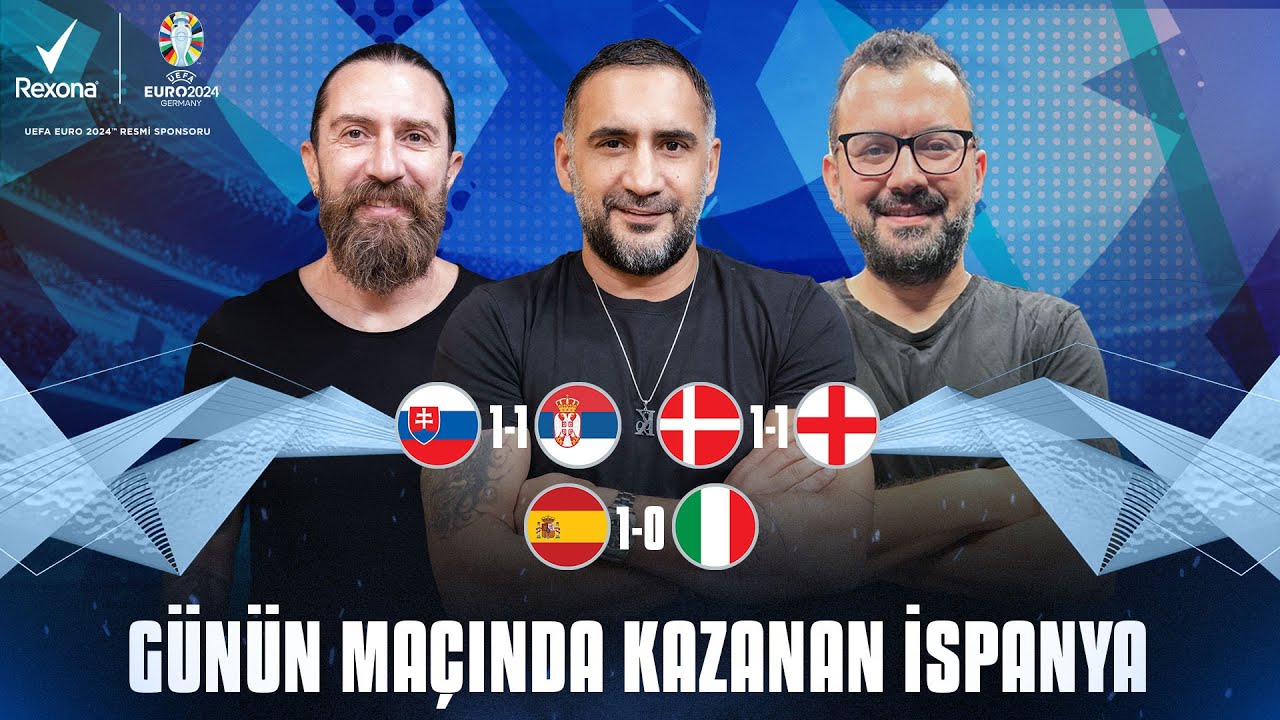 Canlı 🔴 Slovenya 1-1 Sırbistan | Danimarka 1-1 İngiltere | İspanya 1-0 İtalya | EURO 2024 | Sky Spor