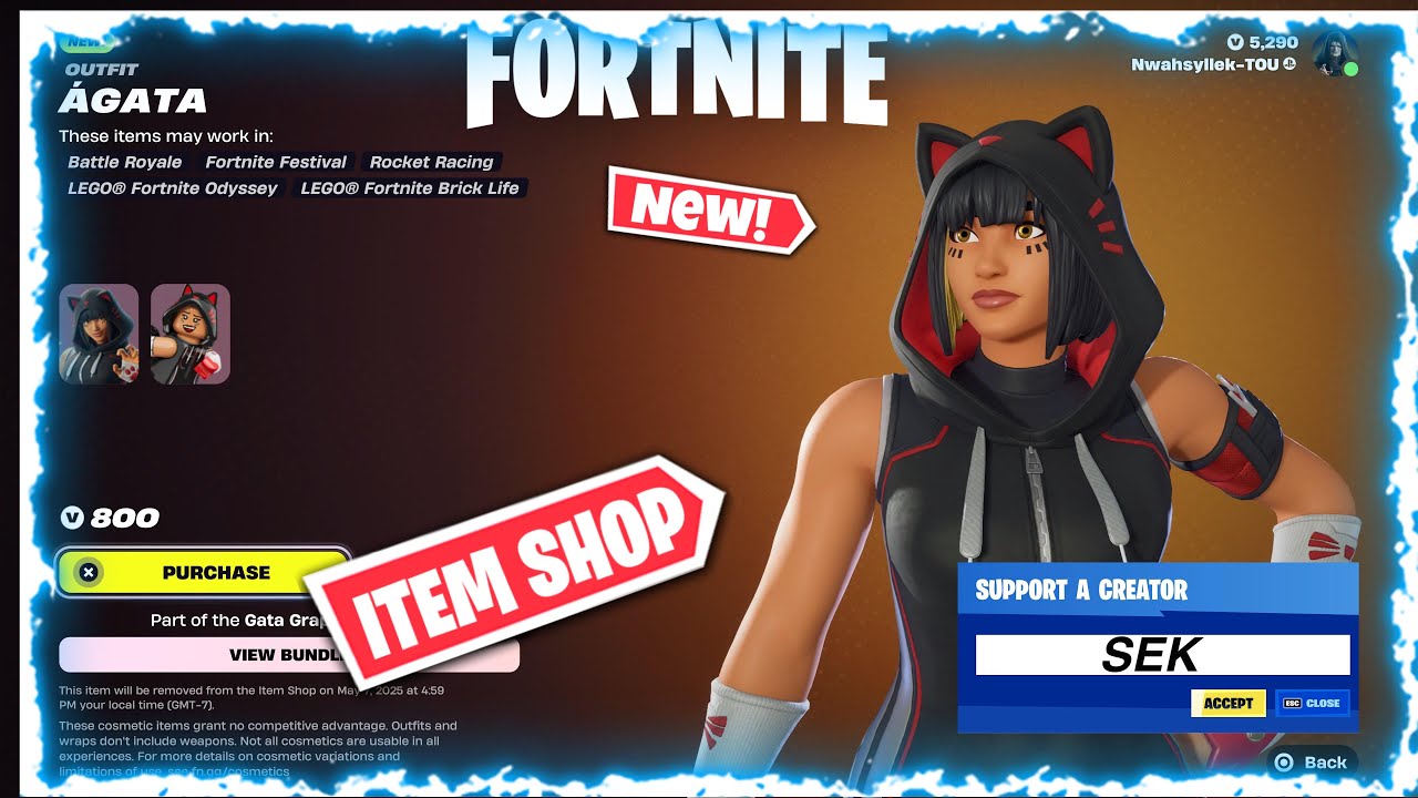 Fortnite Item Shop! (NEW AGATA Skin) + MARVEL Skins Return! (May/4/2025)