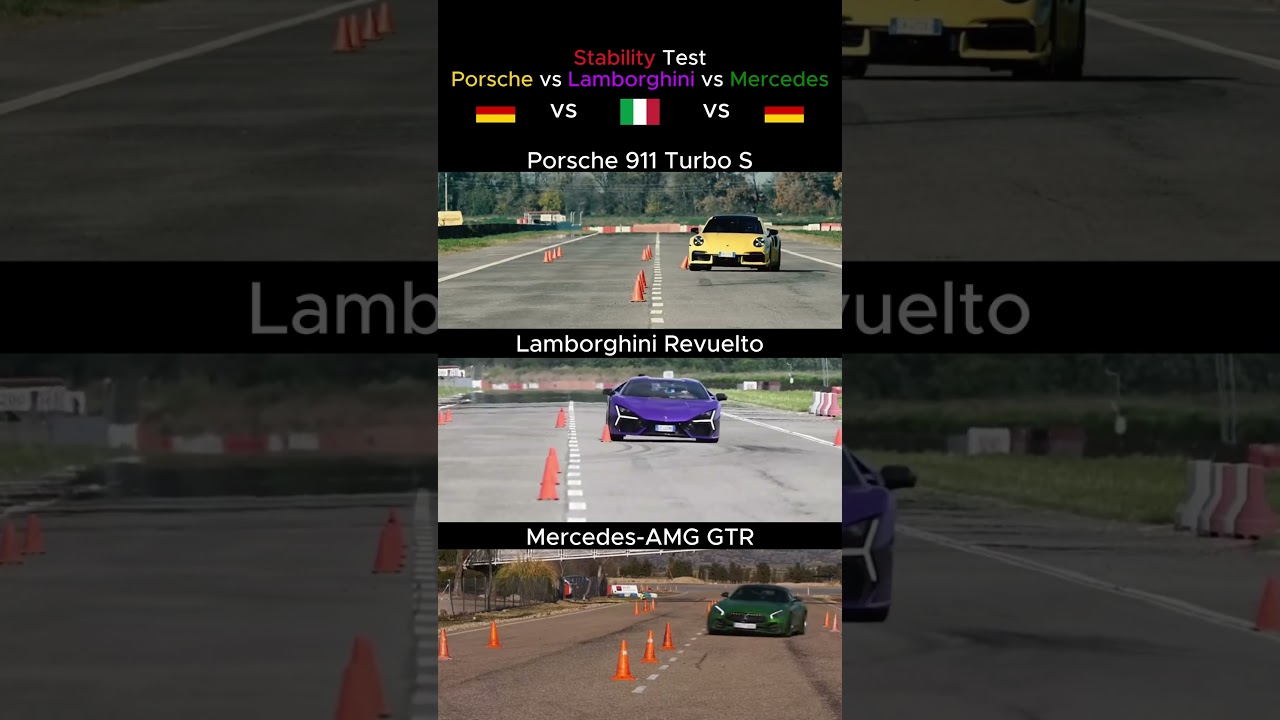Stability Test : Porsche vs Lamborghini vs Mercedes !!!!