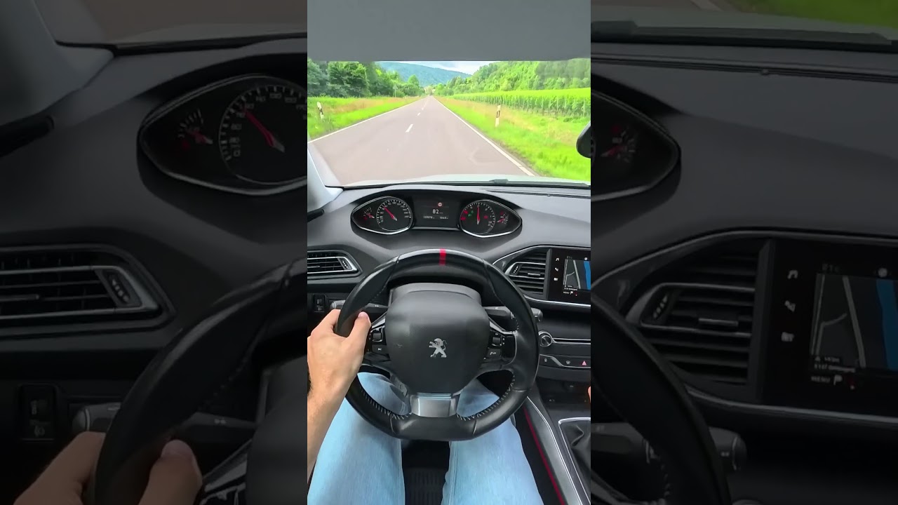 0-100 Peugeot 308 BlueHDi 1.6 - 120 HP (2017) #viralvideo #car #shorts #acceleration #speed #race