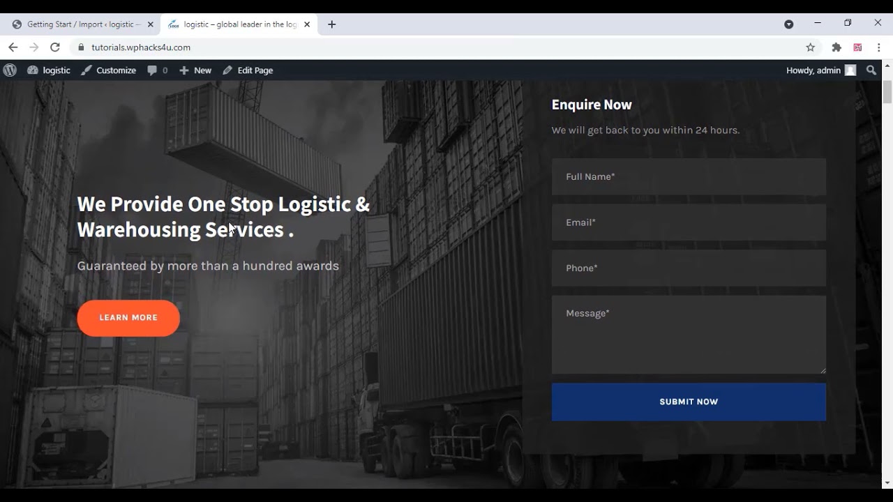 How to create a courier company website with Live tracking option-wp cargo plugin tutorial