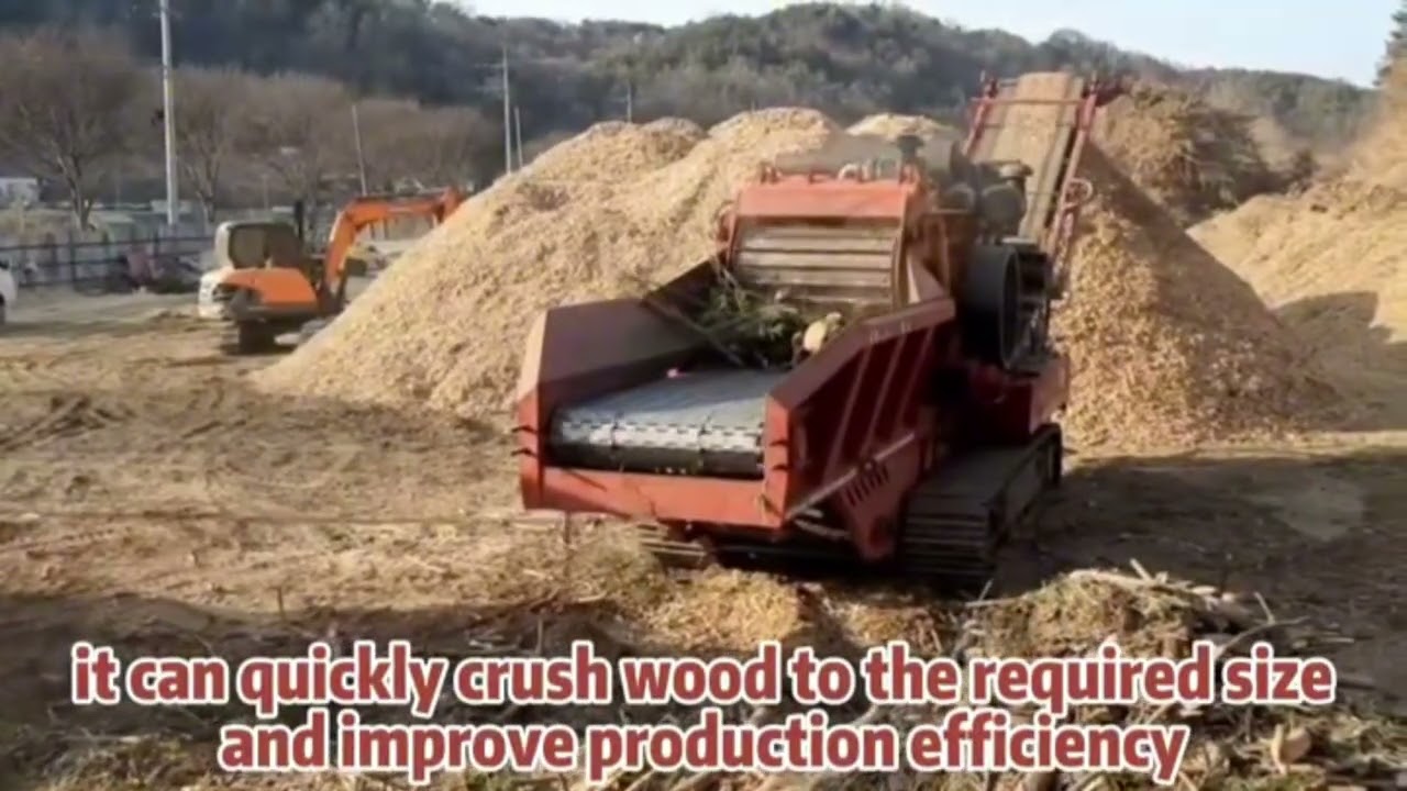Boost Your Wood Processing Efficiency with Our Crawler-Type Large Wood Crusher!