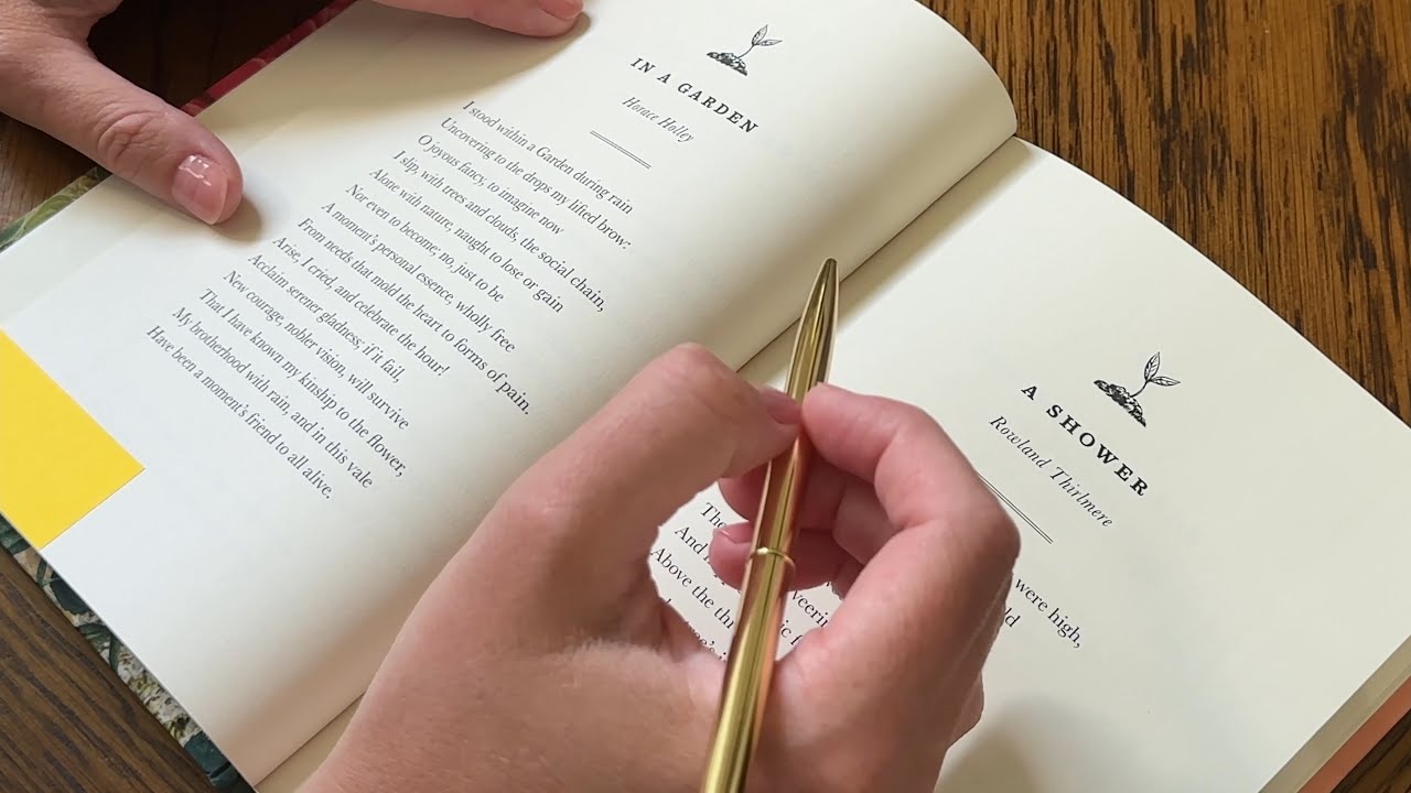 ASMR - softly spoken poetry reading with pointer - “Favorite Poems for the Garden”