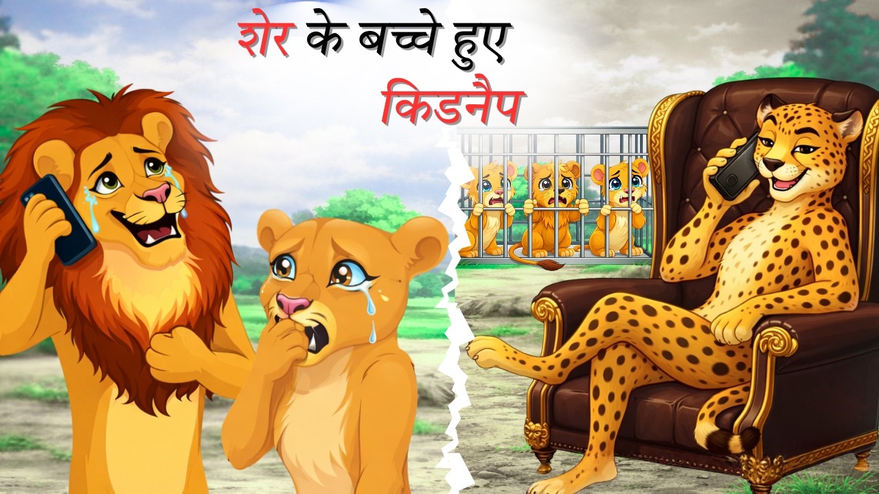 शेर के बच्चे हुए किडनैप | Sher ke bacche hue kidnap | HINDI KAHANI | HINDI MORAL KAHANI | KAHANIYA