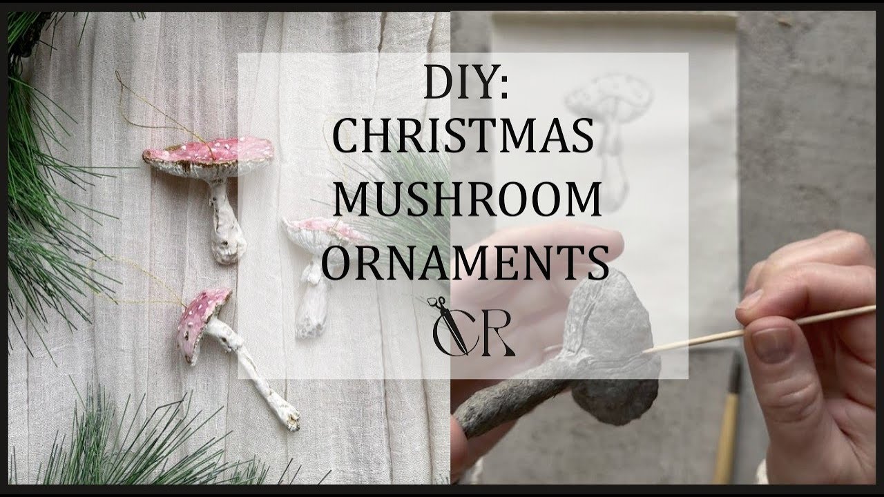 Turn Paper into Beautiful Christmas Ornaments | DIY Mushrooms