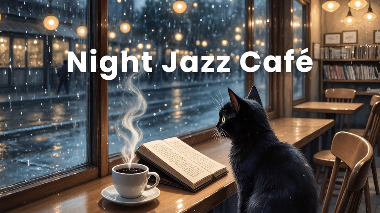 Autumn Night LoFi Jazz ｜ Relaxing Café Ambience for Rainy Nights  [1 Hours]