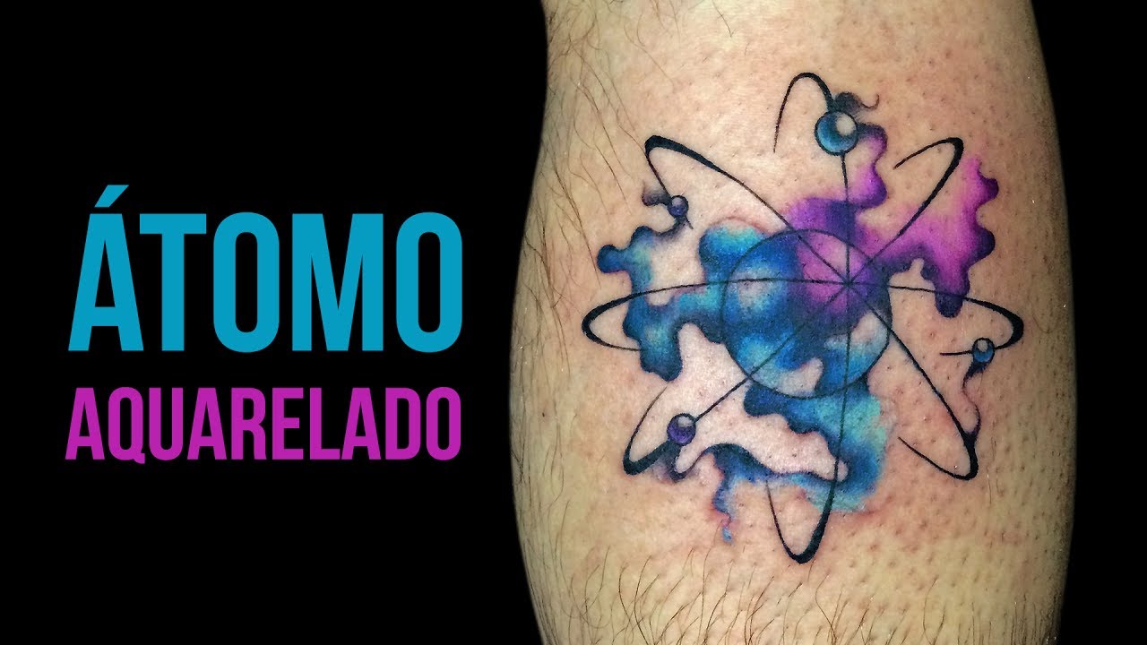 ÁTOMO | Atom - Aquarela | Watercolor - Tattoo Time Lapse #59