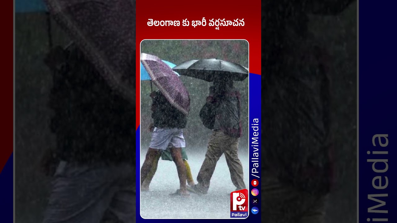 తెలంగాణ కు భారీ వర్షసూచన |  Heavy rain forecast for Telangana | Weather updates | Pallavi Tv