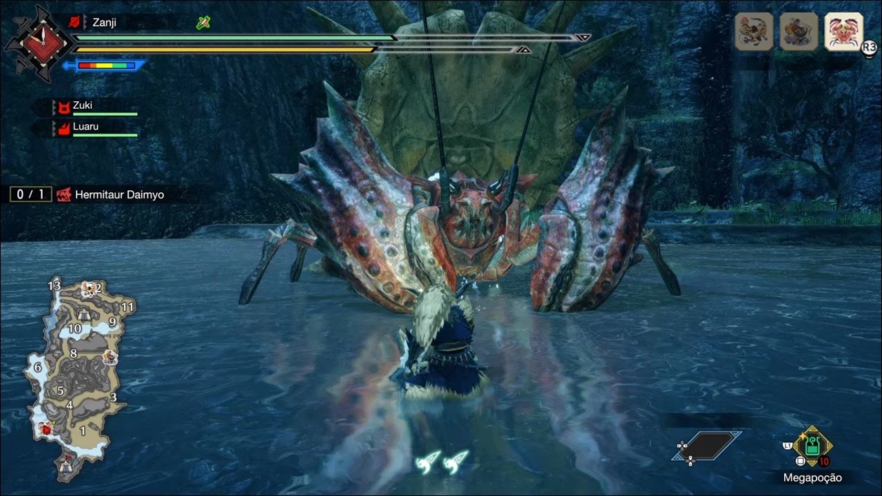 Monster Hunter Rise Sunbreak Hermitaur Daimyo Rank Mestre Sword and Shield pt-br No Commentary ps5