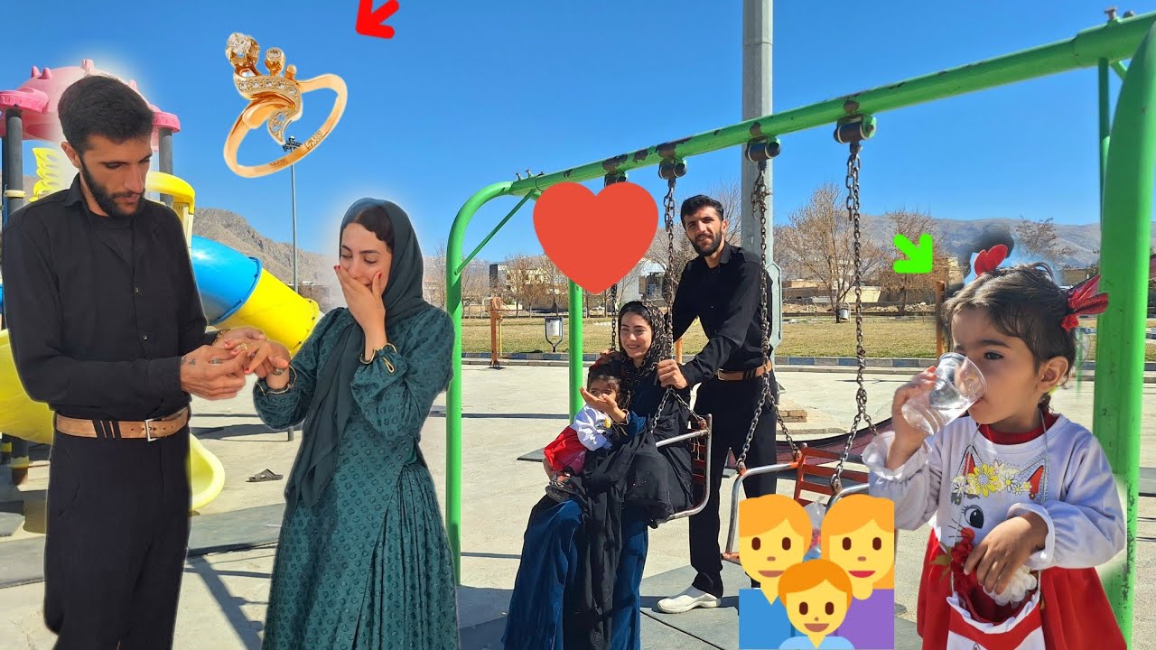 Farzad's Surprise for Tebe: A Gold Ring and Tebe's Magical Reaction in Tea City Park!