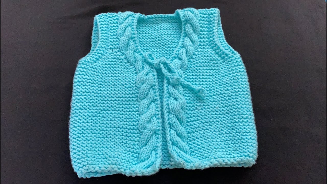 Knitting Stylish Baby Half Jacket || हाफ कोटी की बुनाई कैसे करें || bina baju ki sweater / Jersey