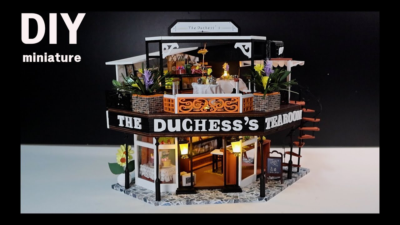 THE DUCHESS'S TEA ROOM  l 공작 부인의 티 룸 l DIY Miniature Dollhouse Kit l 대형 미니어처 miniature 쉽게 만들기