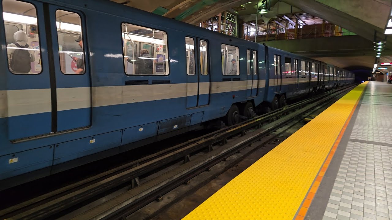 Blue Line 🔵 Montreal Metro ride from Saint-Michel station to Outremont station on an MR-73 train 🚇