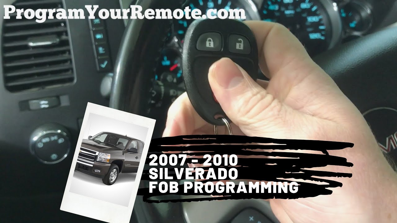 Как запрограммировать брелок дистанционного управления Chevrolet Silverado 2007 - 2010