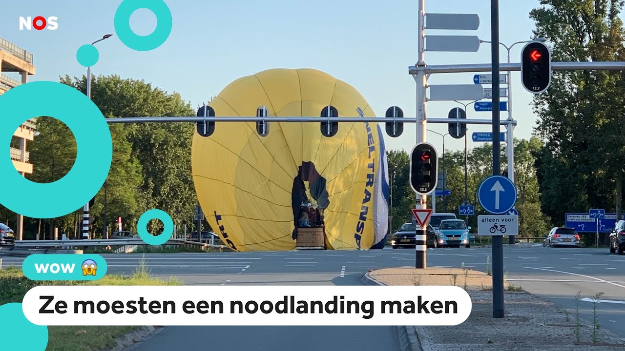 Luchtballonnen landen in woonwijk en midden op kruispunt