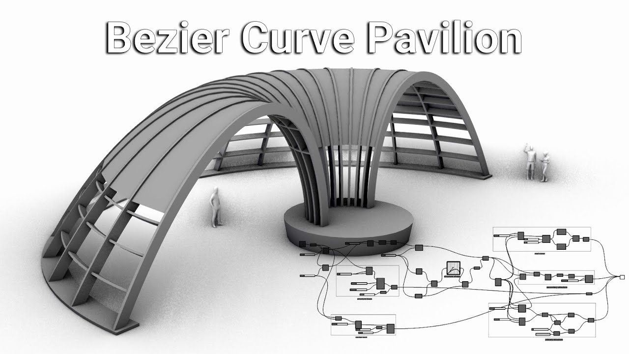 Bezier Curve Parametric Pavilion - Rhino Grasshopper tutorial
