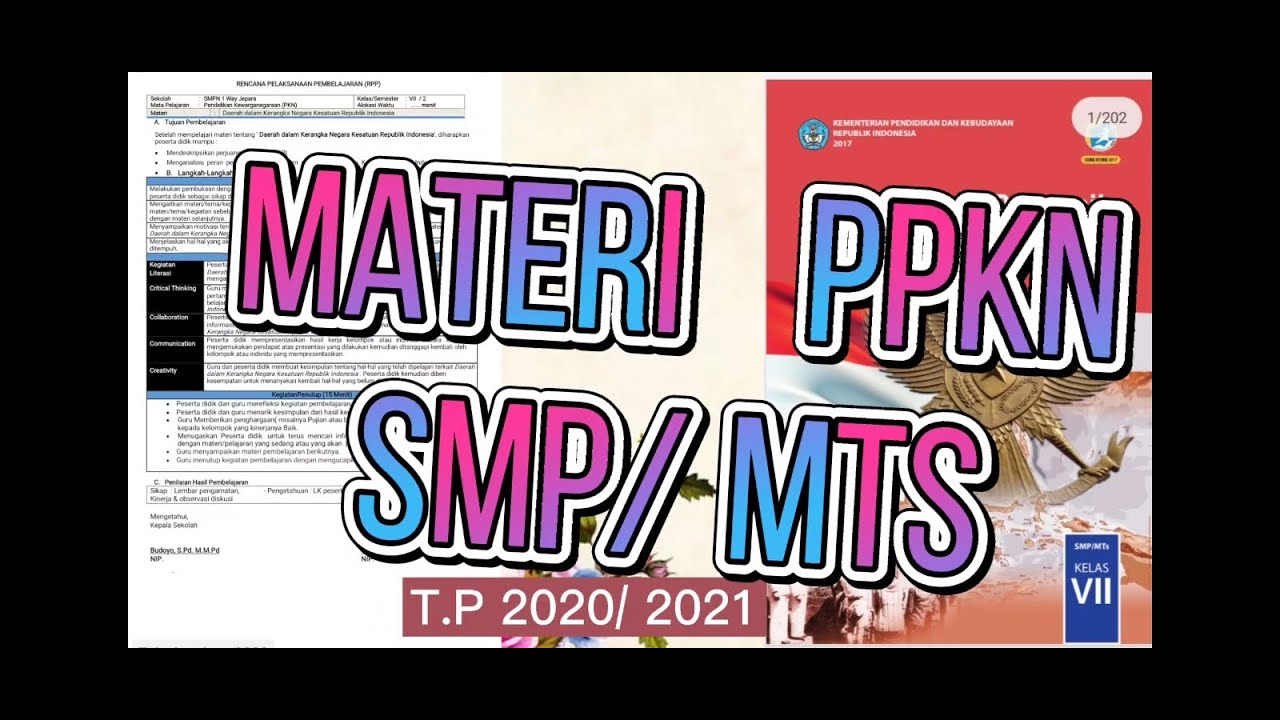 Materi pelajaran Untuk SMP/ MTs Tahun Pelajaran 2020/ 2021 #materiajar#kurikulum2013#bahanajar
