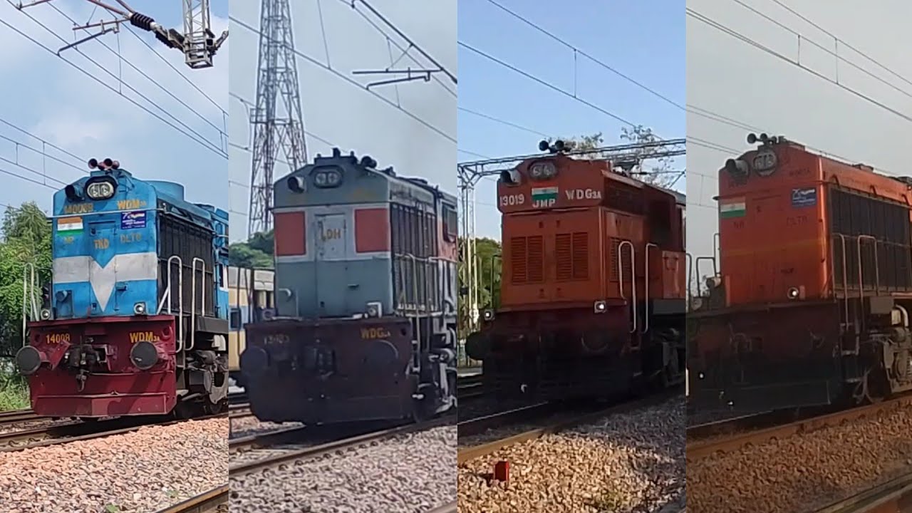 High Speed Alcos WDM3A, WDG3A carrying Various Trains|