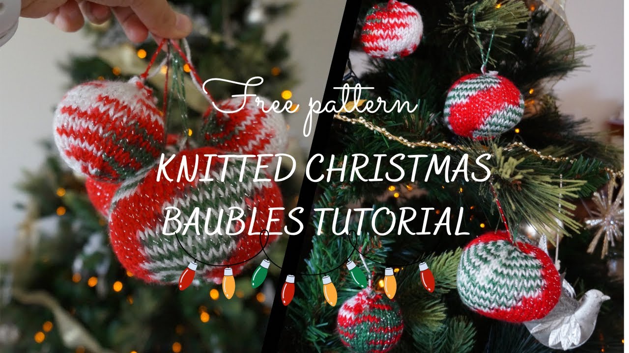 Step by step knitting tutorial - Let's knit some Christmas baubles | Messymakersmind