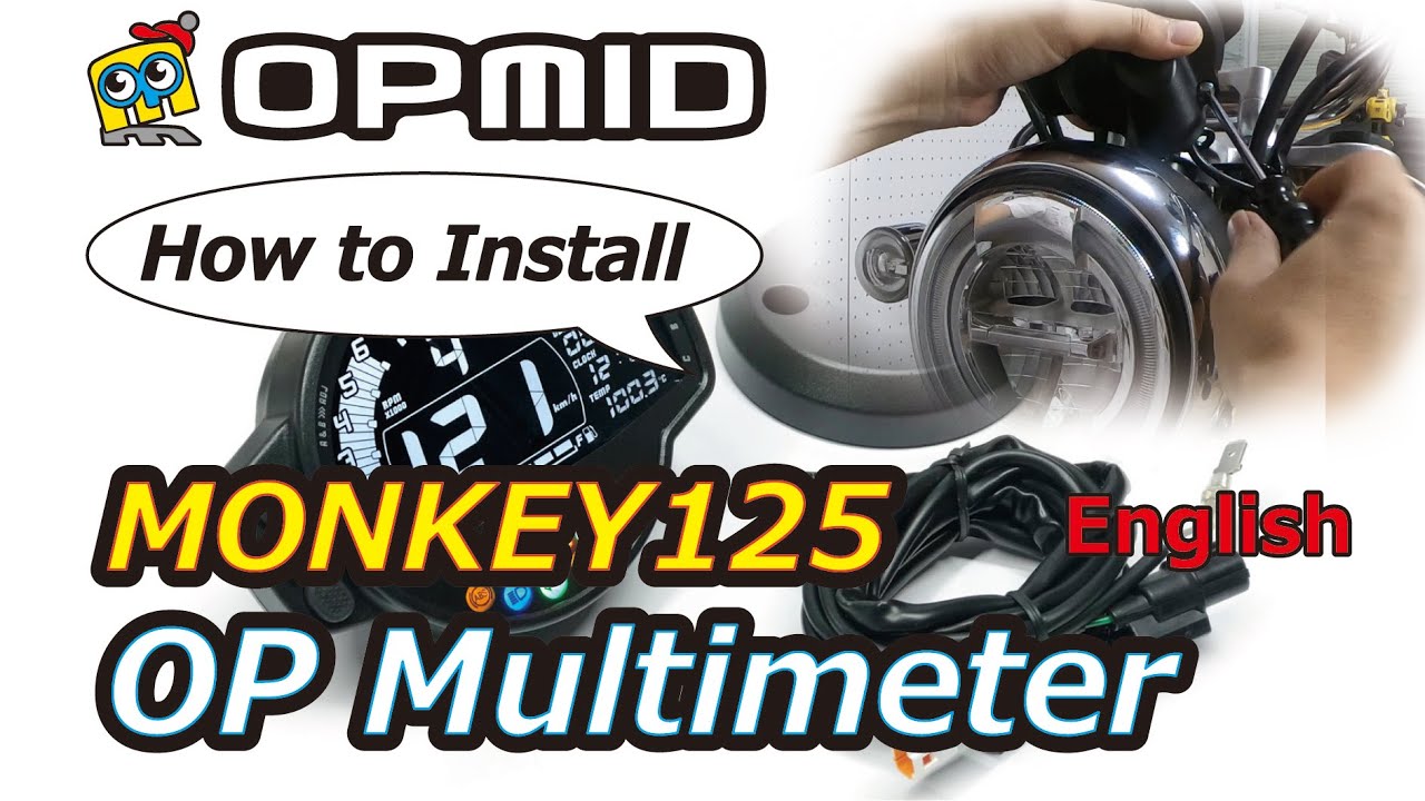 OPMID Multimeter How to Install on Monkey 125