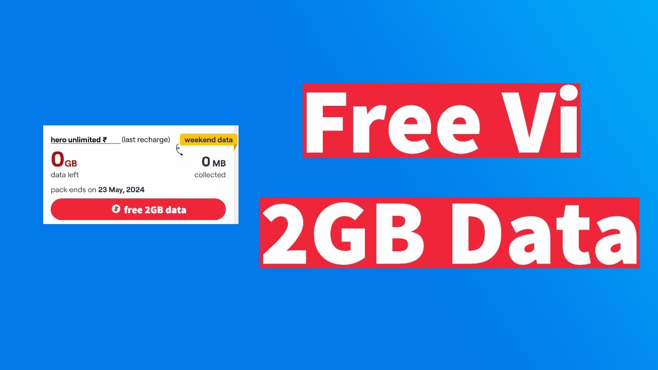 Claim Free 2GB Data Free from Vi Data Delight | Free Vi 2GB Data
