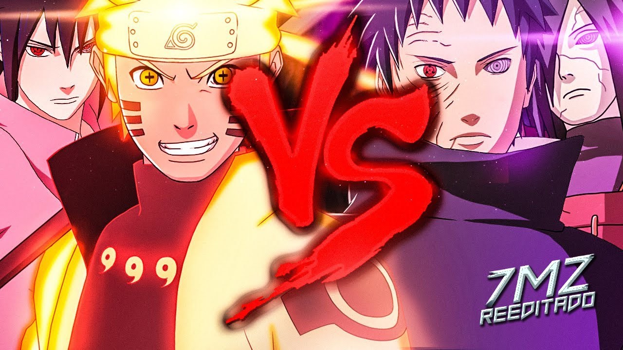 Naruto e Sasuke VS. Madara e Obito | Duelo de Titãs 「REEDITADO」