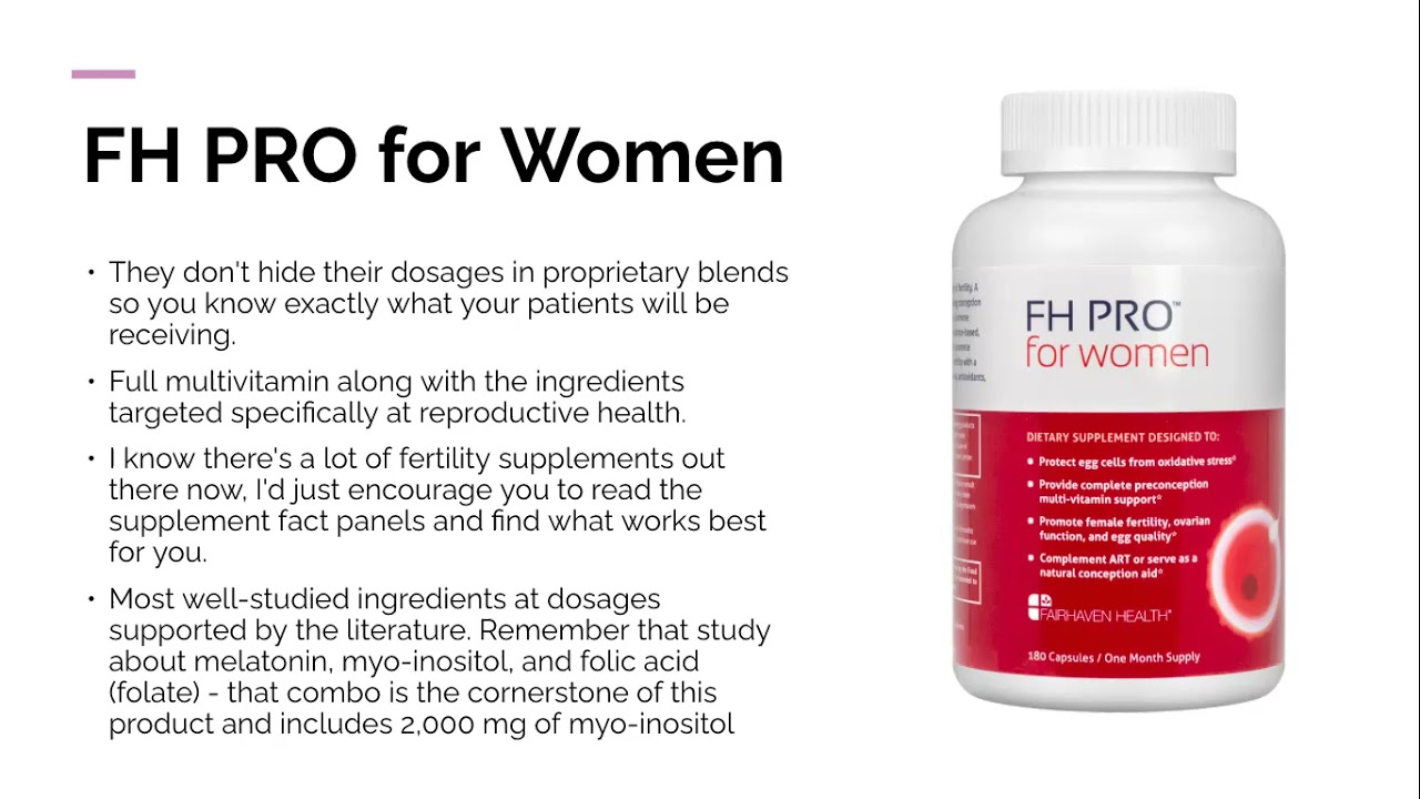 Enhancing Fertility - Specific Recommendations on Nutrient Supplementation for Women & Men