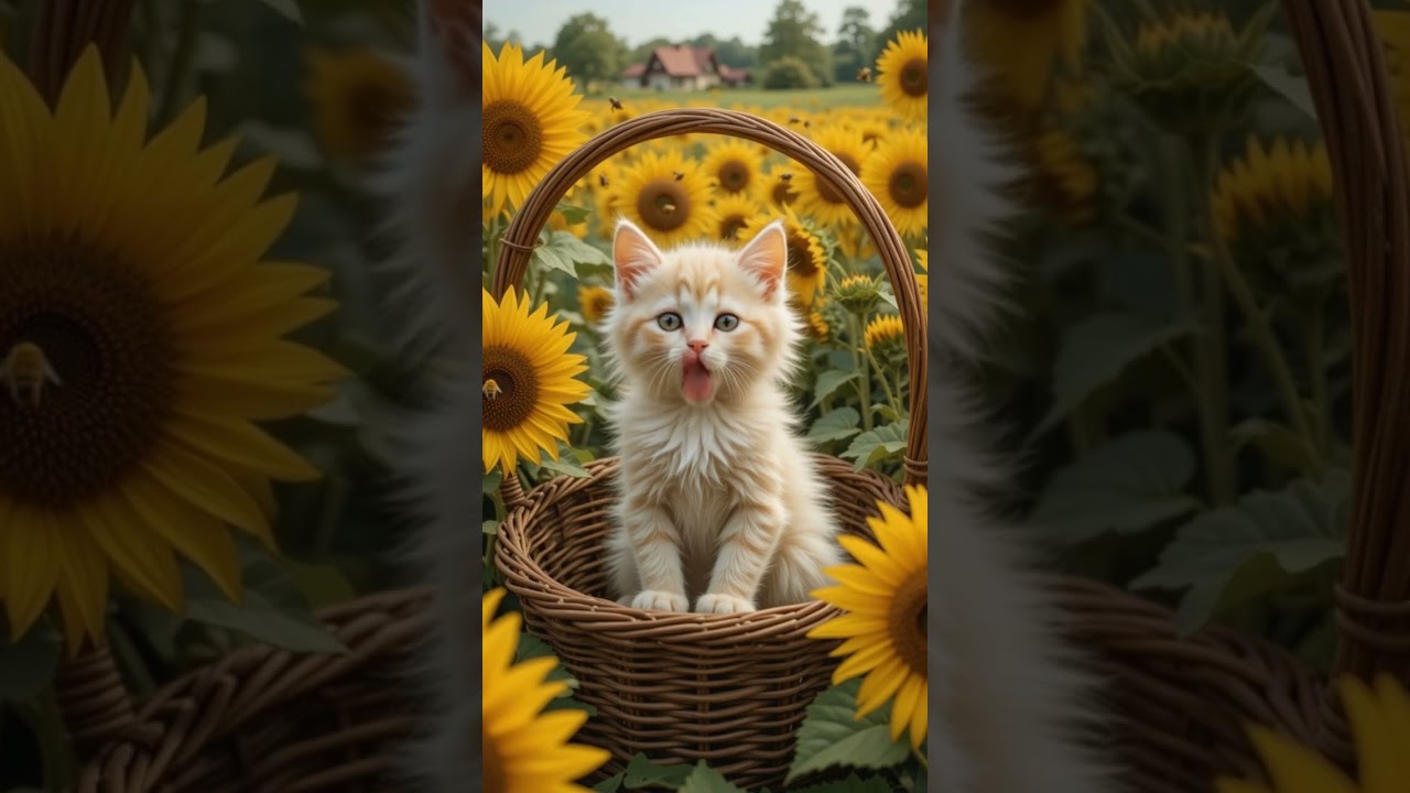 可愛いく歌う猫ちゃん 