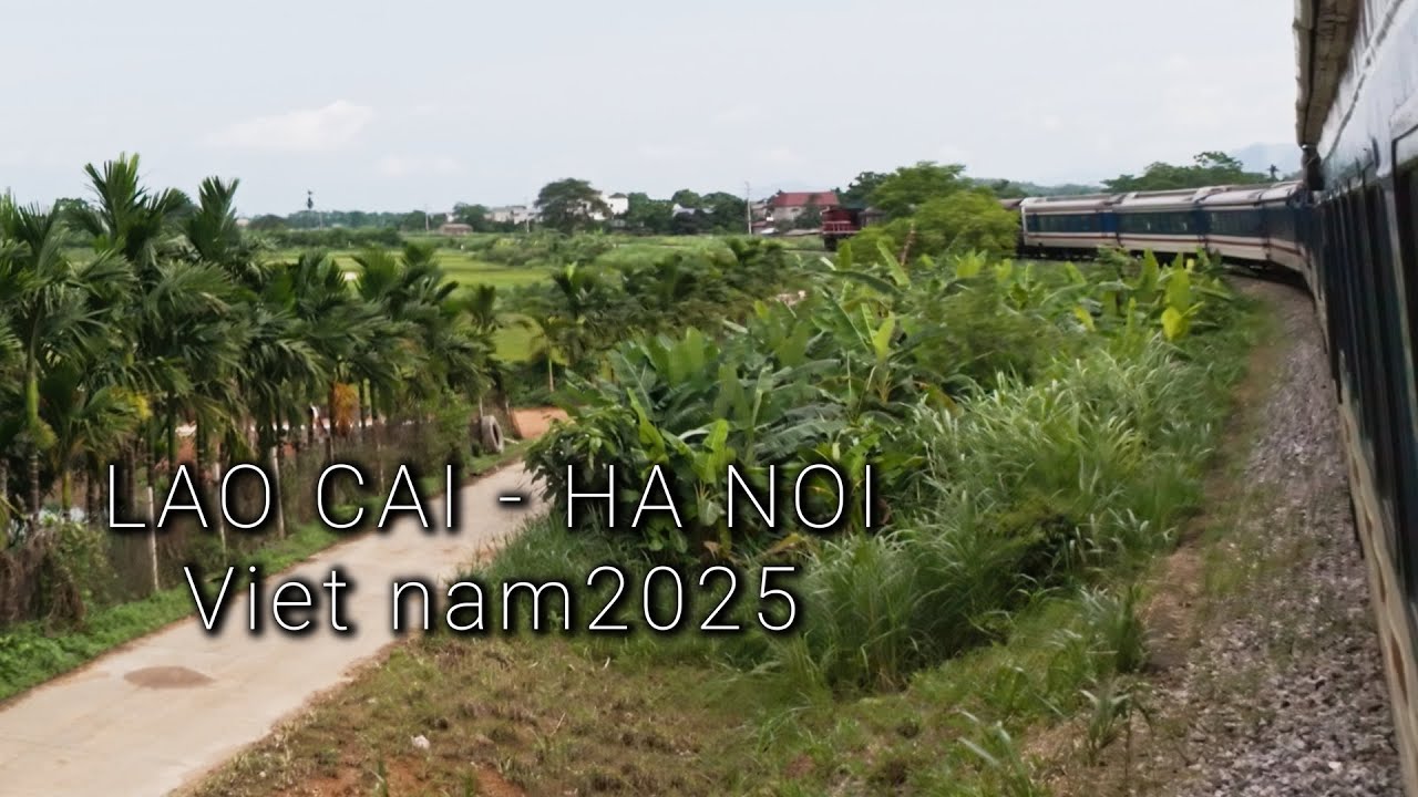Daytime Sleeper Train Journey in Vietnam｜SP8 Lao Cai to Ha noi    Relaxing Train ASMR