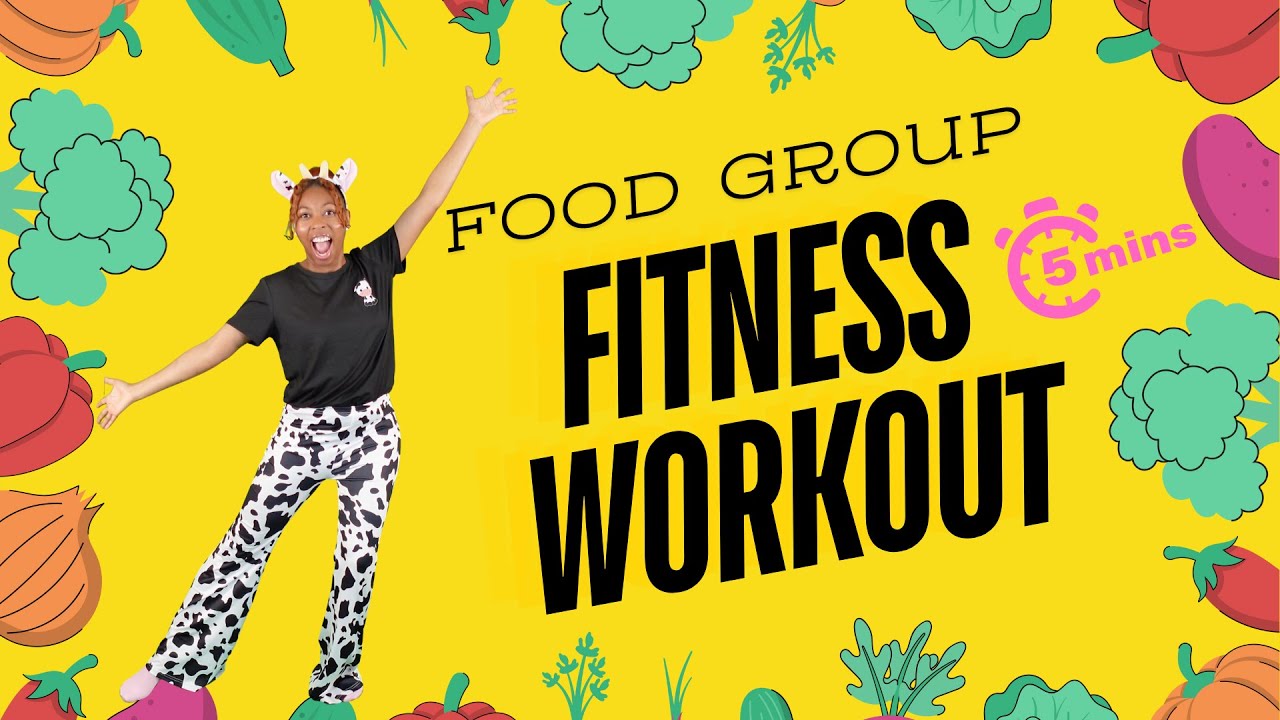 🍕FOOD GROUP FITNESS WORKOUT🍕Nutrition for Kids 🍏 Brain Break 🍏