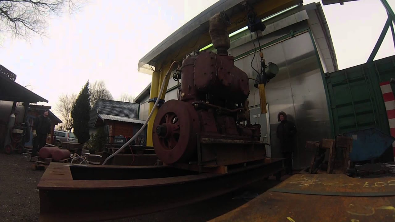2 Zylinder Grenaa Gl&uuml;hkopf Motor First Run